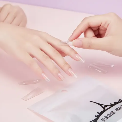Tips Para Soft Gel Y Press On Nails Paris Night X50 Premium