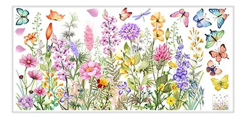 Pegatinas Electrostáticas De Flores Coloridas Y T