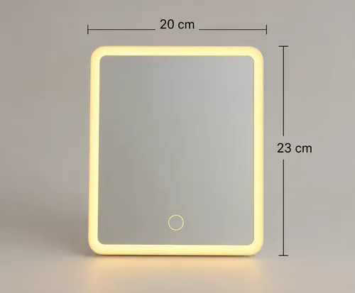Espejo Cosmético Led Táctil Recargable Para Maquillaje