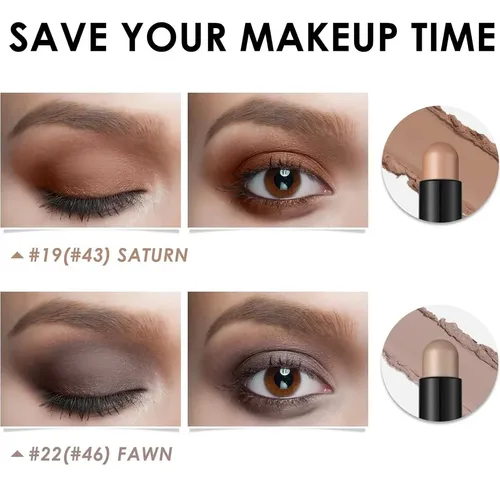 Delineadores De Ojos En Crema Focallure Smoky Brown 2 Piezas