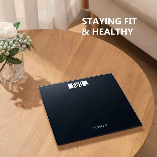 Báscula De Baño Digital Nutri Fit, Peso Corporal 180 Kg, Neg