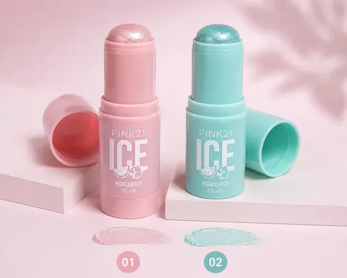 Iluminador Jelly Ice Pink21 En Barra Brillo Glow Facial