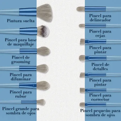 G 16 Brochas De Maquillaje