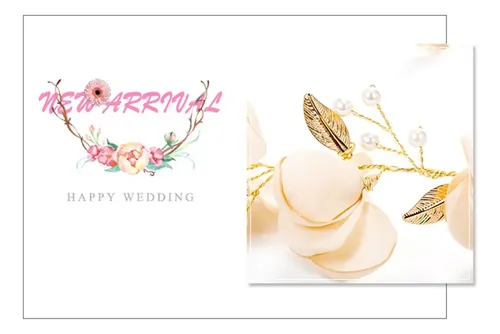 Boda Perla De Cristal Para Piezas De Pelo Nupcial Doradas