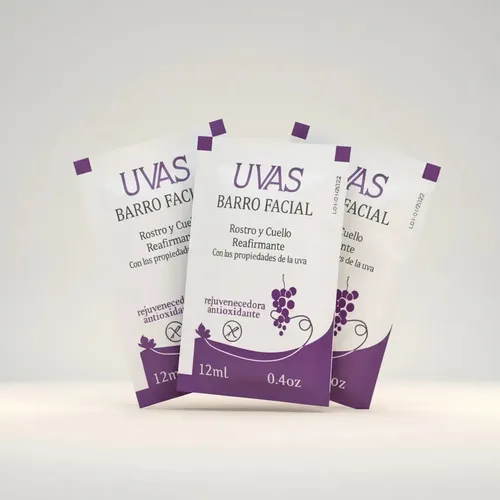 Mascarilla De Barro Facial 12ml X 5 Unidades Uvas Cosméticos Todo Tipo De Piel