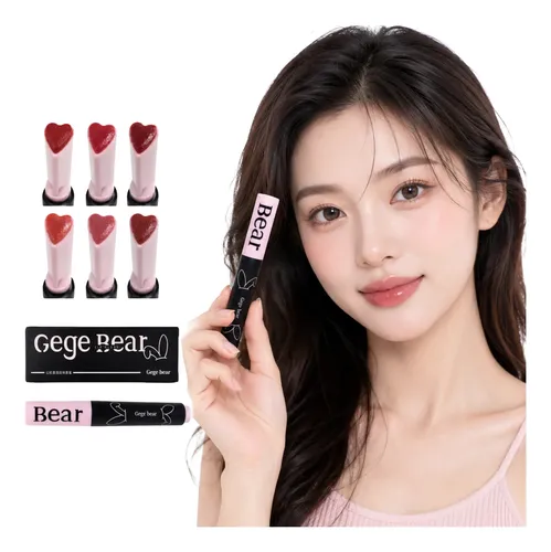 Gloss Labial Sólido Con Color Gege Bear Punta Corazón