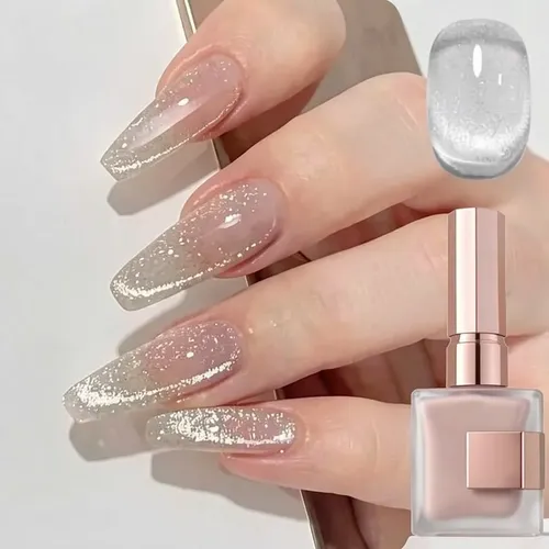 Esmalte Gel Doble Ritmo Cat Eye Holografico Glitter