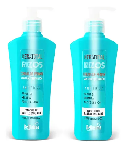 Crema Peinar Rizos Keratotal Bellissima Antifrizz 270ml X 2u