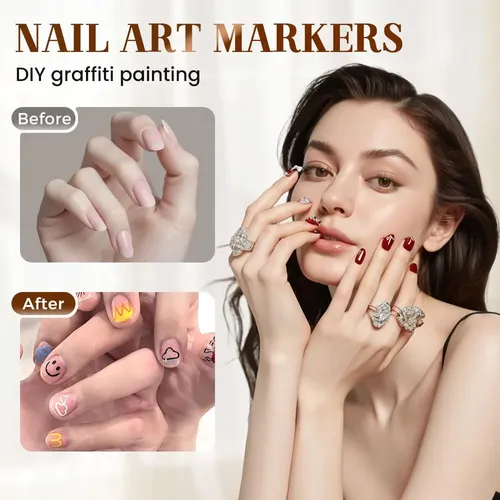 Nail Art Pens Set, Nail Art Markers Doodle Pen For Kids