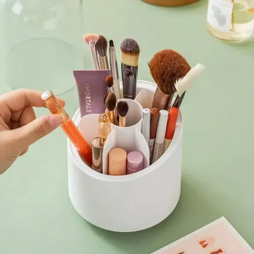 . Organizador De Brochas De Maquillaje Giratorio De 360° Con