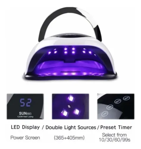 Cabina Uñas Uv/led Profesional Bq5t + Torno Lápiz + Fresas Color Rosa