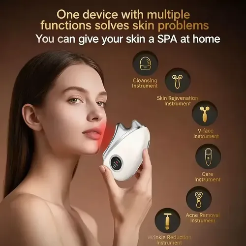 Masajeador Facial Eléctrico Con Microcorriente Gua Sha Tool