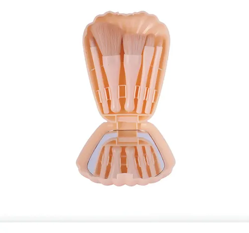 Set Piezas Brochas Pinceles Para Ojos Rostro Caobamakeup