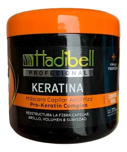 Mascara Capilar Keratina Antifrizz Hadibell 370g