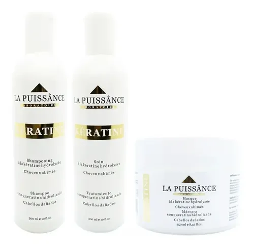 Kit Shampoo + Tratamiento + Mascara Keratine La Puissance