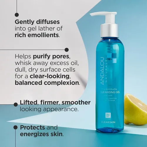 Gel Limpiador Andalou Naturals Citrus Kombucha 180ml
