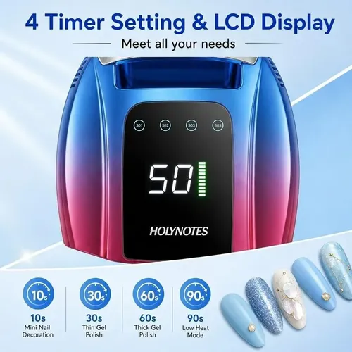 Lámpara Uv/led Para Uñas 96w Holynotes Blue