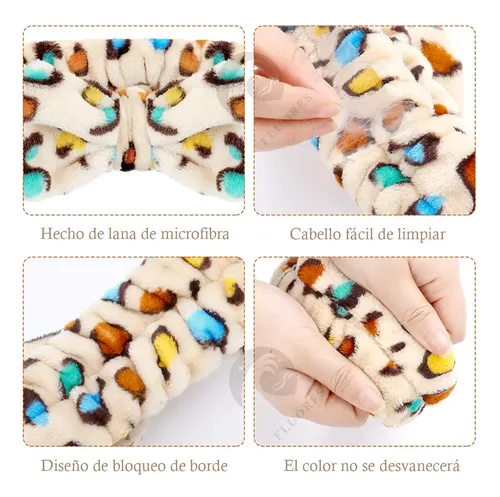 2 Diademas Muñequera Maquillaje Facial Spa Banda Para Cabell