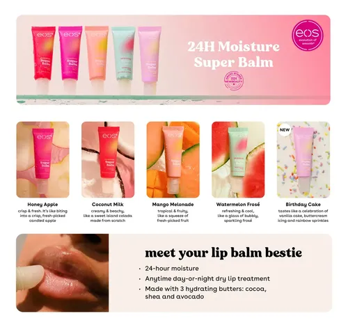 Eos Super Balm 24 Hrs Moisture 5 Pack (10ml C/u)