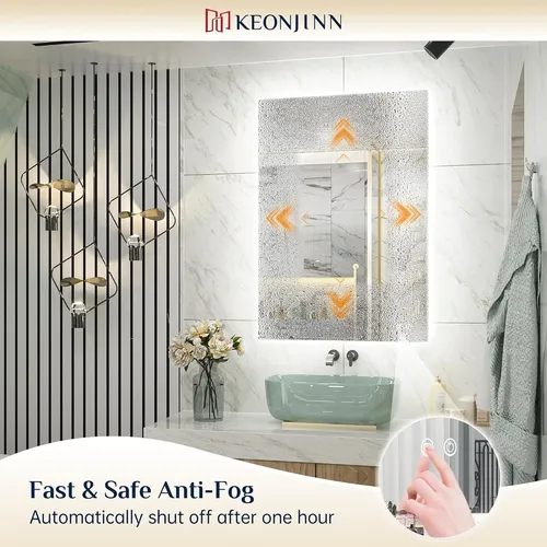 Espejo Led Antivaho Baño 60x90cm Dimmable Impermeable