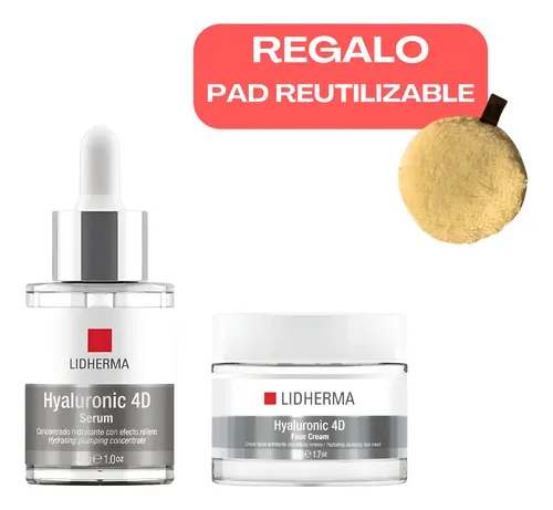 Crema Facial Hialuronico Y Serum Piel Mixta 4d Lidherma