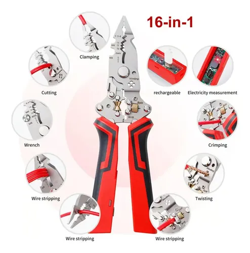16 In 1 Wire Stripper Twister For Cutting And Pulling