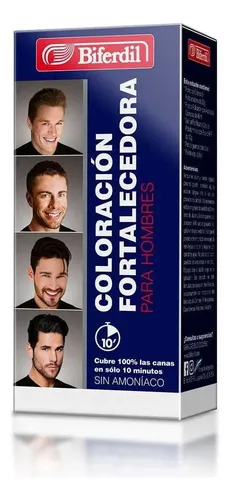 Tintura Biferdil Cubrecanas Coloración Masculina tono castaño oscuro para cabello