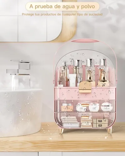Organizador De Maquillaje Cosméticos Con Tapa Y Cajón Grande