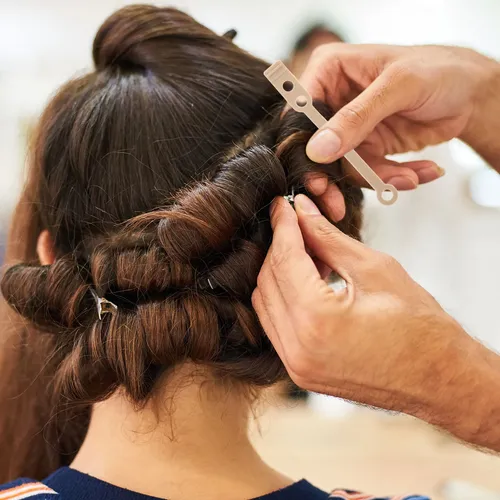 1 Bolsa De Rulos Para Rizado De Goma Para Cabello Corto