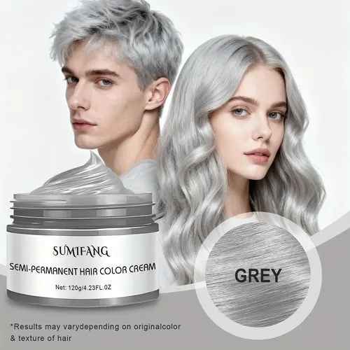 Semi-permanent Gray Dye Shampoo – Dark Hair – No Irritation