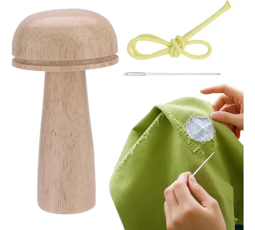 Darning Egg De Madera Para Remendar Ropa Con Mango