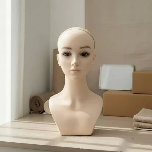 Modelo De Peinado Para Exhibición De Cabello, Busto En Pvc