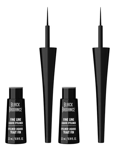 Delineador Líquido Black Radiance 2×0.12 Oz Negro