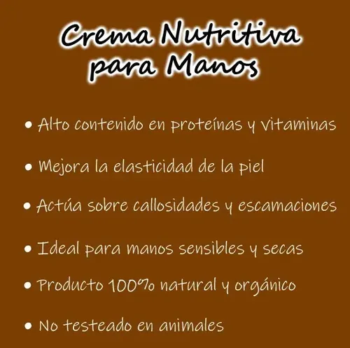 Crema Natural Y Artesanal Nutritiva Para Manos 200 Ml.