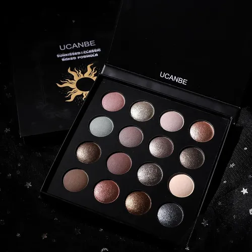Paleta De Sombras Ucanbe 16 Col Nude Mate Glitter