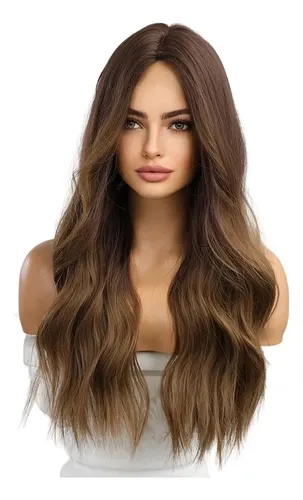 /** Pelucas Mujer Dama Cabello Naturales Larga Onduladas ,