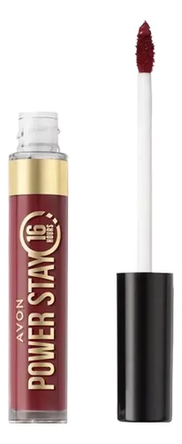 Avon Power Stay Labial Mate Líquido Color Stay Put Sangria