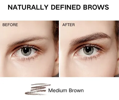Lápiz De Cejas Music Flower Medium Brown 2 En 1 Con Cepillo