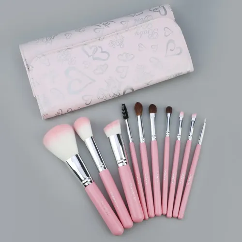 Set De 10 Brochas De Maquillaje Rancai Con Estuche