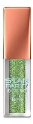 Sombra Liquida Star Party Liquid Eyeshadow Tono Nebulan Gleam (verde) Acabado Con Glitter Rude Cosmetics