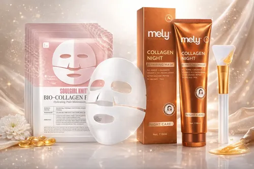 Kit 5 Mascarilla Colágeno+velo Facial Hidrata Peel Of+pincel