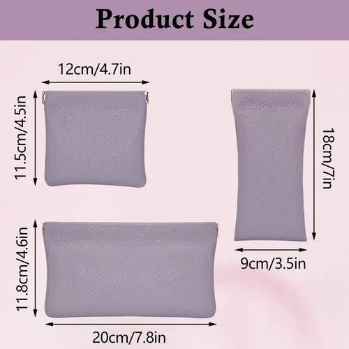 Set De 3 Bolsas De Maquillaje Hapforever, Color Morado, Cier