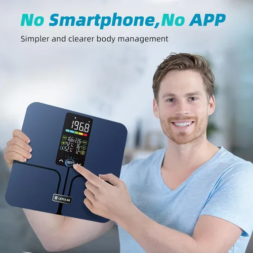 Lepulse Báscula De Grasa Corporal Sin App, 500lb Báscula…