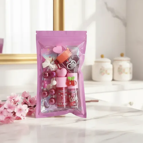 Kit De Maquillaje Y Accesorios Coquette Fibckflee Con Brillo