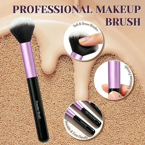 Set De Brochas Para Maquillaje Soyok 10 Piezas Morado