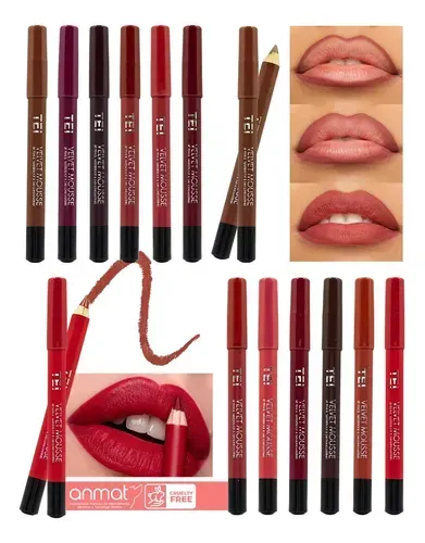 Set X2 Unidades Delineadores De Labios Tei Mousse Surtido