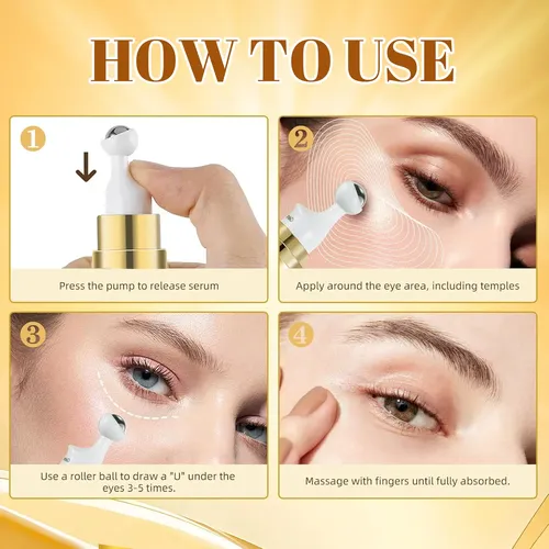 Set Crema Antiedad Para Ojos Con Rodillo Masajeador