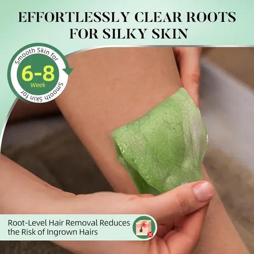 Kit Depilación Cera Verde Con 39 Accesorios Y Calefactor