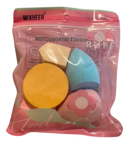 Set 7 Esponjas Maquillaje Base Corrector Polvo Reutilizable