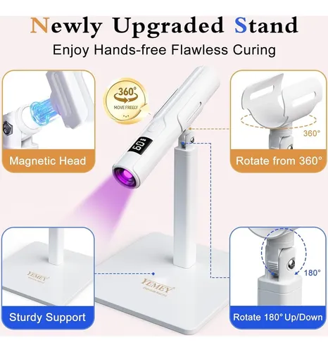 Lámpara Uv De Uñas Mejorada Con Soporte Premium